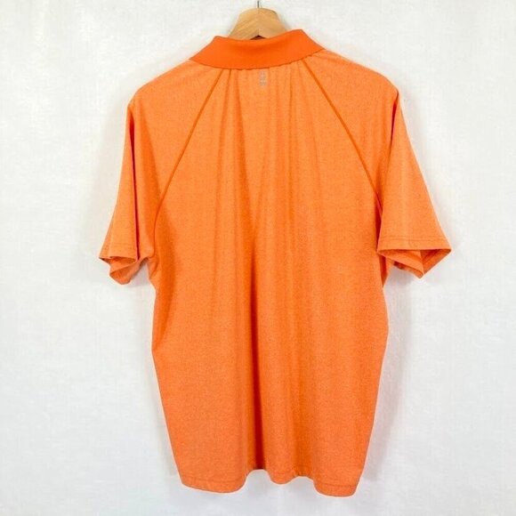 Lands' End Mens Golf Polo Short Sleeve Orange Large - Picture 3 of 5